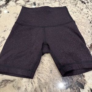 Lululemon black biker shorts; size 0